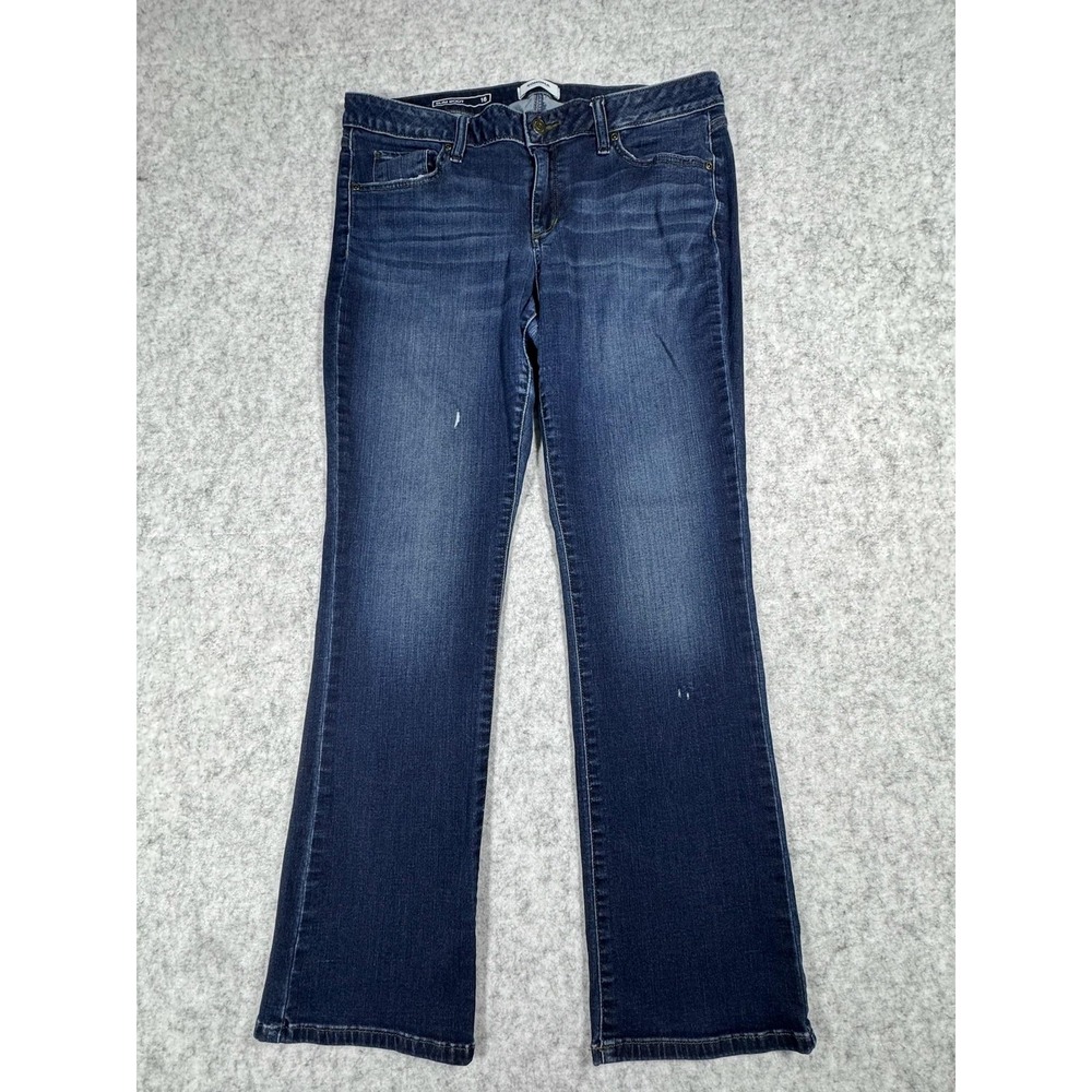 Sonoma Slim Boot Jeans Womens 16 Blue Medium Wash Mid Rise Distressed Denim